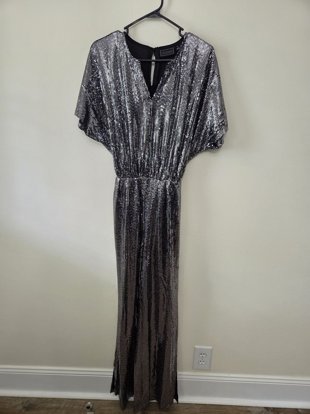 Black Label Metallic Knit Jumpsuit -Size XS